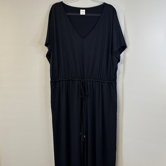 Soma Black Wide Leg Jumpsuit Plus Size XXL Cap Sleeve - Picture 2 of 8